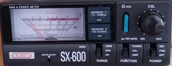 SX600 measures VSWR on 2m
